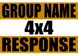 Dash Card 4x4 Response logo with Your Group Name