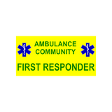 Ambulance Community First Responder Magnet with Bright Yellow Background (MG059)