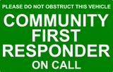 Dash Card - Community First Responder