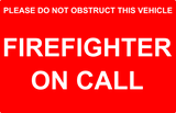 Dash Card - FIREFIGHTER ON CALL