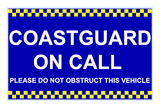 Dash Card - COASTGUARD ON CALL Chq Design Blue