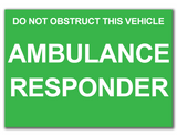 Dash Card - AMBULANCE RESPONDER