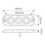 LED Autolamps 11RM 12v/24v Compact Low Profile LED Rear Stop Tail Lamp