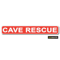 CAVE RESCUE Red with White Text (MG186)