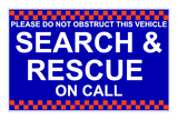 Dash Card - SEARCH & RESCUE Chq Design Blue