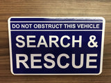 Dash Card - SEARCH & RESCUE