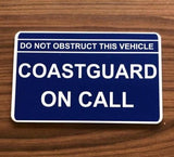 Dash Card COASTGUARD ON CALL